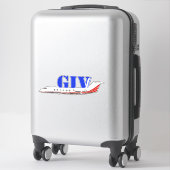 Luxe Gulfstream IV Private Jet Sticker (Koffer)