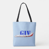 Luxe Gulfstream IV Private Jet Tote Bag (Achterkant)
