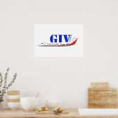 Luxe Gulfstream IV privéjet Poster (Keuken)