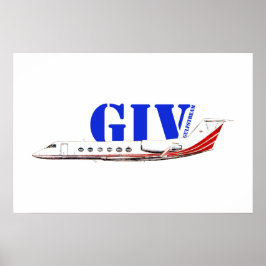 Luxe Gulfstream IV privéjet Poster