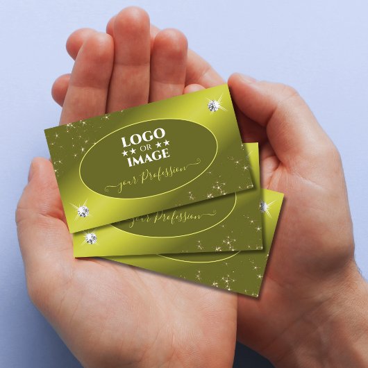 Luxe Gustard Glitter Stars Jewelen met Logo Visitekaartje