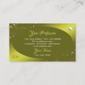 Luxe Gustard Glitter Stars Jewels Initialen Visitekaartje (Achterkant)