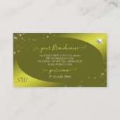 Luxe Gustard Glitter Stars Jewels Monogram Visitekaartje (Achterkant)