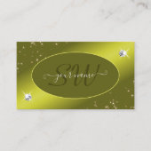 Luxe Gustard Glitter Stars Jewels Monogram Visitekaartje (Voorkant)