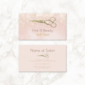 Luxe Haarsalon Gouden Glitter Romantische Roze Bok Visitekaartje