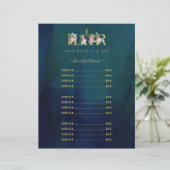 Luxe haarsalon service  marinemenuflyer (Staand voorkant)