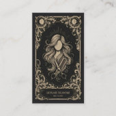 Luxe Haarstylist | Vintage Celestial Salon Visitekaartje (Voorkant)