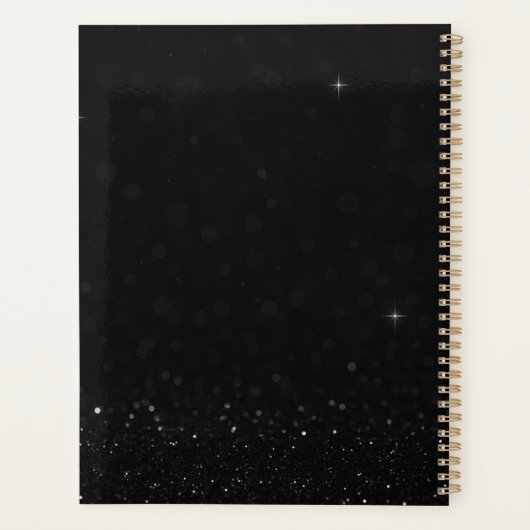 Luxe Hair Studio Stijlvol | Glitterontwerp Planner (Achterkant)