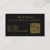 Luxe Hair Studio Visitekaartje met Glitter (Achterkant)