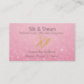 Luxe Hair Studio Visitekaartje met Roze Glitter (Voorkant)