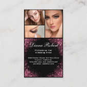 Luxe Hair Stylist Make-up Artist Roos Gold Drips Visitekaartje (Achterkant)