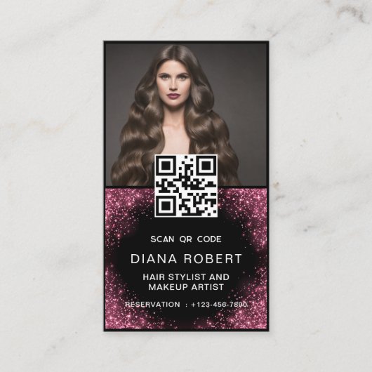 Luxe Hair Stylist Make-up Artist Roos Gold Drips Visitekaartje (Voorkant)