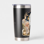 Luxe Hajj Mubarak Chibi Kinderen Cartoon Geïsoleerde Drinkbeker (Rechts)
