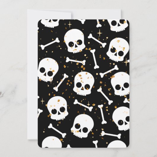 Luxe Halloween Dans Skeletten Disco Ball Party Kaart (Achterkant)