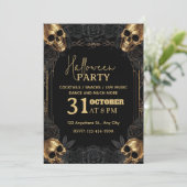 Luxe Halloween Party Uitnodiging - Bewerkbaar (Staand voorkant)