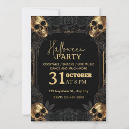Luxe Halloween Party Uitnodiging - Bewerkbaar