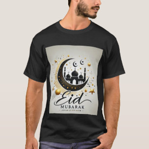Luxe Halve Maan Moskee Eid Mubarak Mannen T-shirt