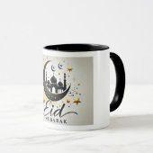 Luxe Halve Maan Moskee Eid Mubarak Mok (Voorkant rechts)