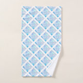 LUXE HAMPTON BLUE MARBLE GRID BAD HANDDOEK (Handdoek)