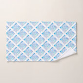 LUXE HAMPTON BLUE MARBLE GRID BAD HANDDOEK (Handdoek)