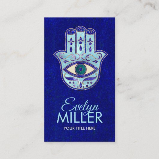 Luxe Hamsa Hand Ornament Visitekaartje (Voorkant)