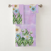 Luxe handdoek ingesteld op Decor met trendy patron