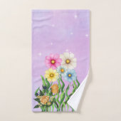 Luxe handdoek ingesteld op Decor met trendy patron (Handdoek)