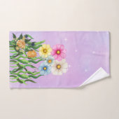 Luxe handdoek ingesteld op Decor met trendy patron (Handdoek)