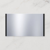 Luxe handgeschreven script Silver Cool Visitekaartje (Achterkant)