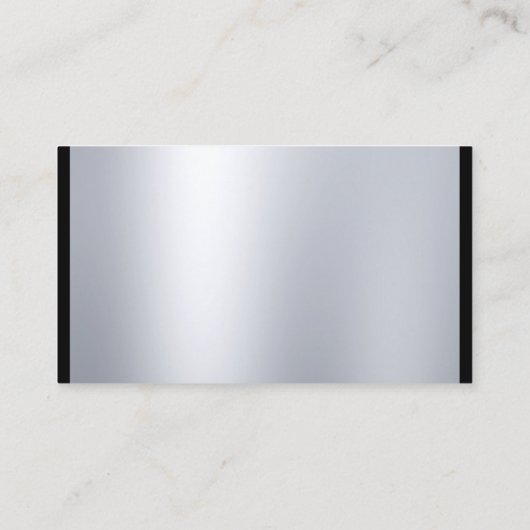 Luxe handgeschreven script Silver Cool Visitekaartje (Achterkant)