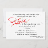 Luxe handtas, hoge hakken en lippenstift 21e verja kaart (Achterkant)