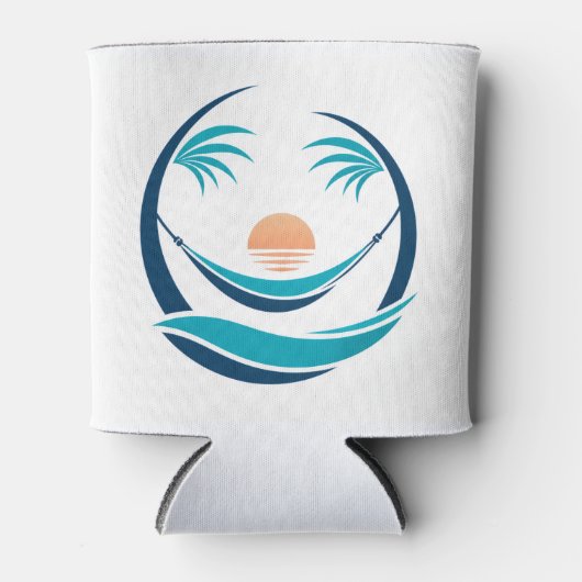 Luxe Hangmat Zonsondergang Logo Blikjeskoeler (Voorkant)