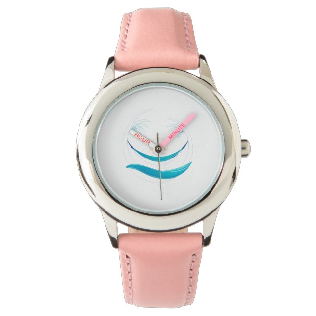 Luxe Hangmat Zonsondergang Logo Horloge (Voorkant)