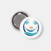 Luxe Hangmat Zonsondergang Logo Magneet (Voorkant / Achterkant)