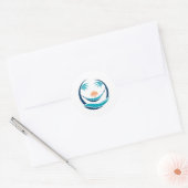 Luxe Hangmat Zonsondergang Logo Ronde Sticker (Envelop)