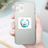 Luxe Hangmat Zonsondergang Logo Sticker (Telefoon)