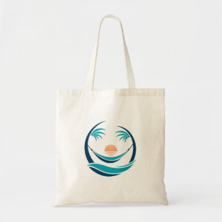 Luxe Hangmat Zonsondergang Logo Tote Bag