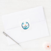 Luxe Hangmat Zonsondergang Logo Vierkante Sticker (Envelop)
