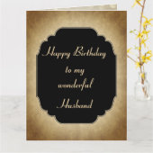 luxe Happy Birthday Husband Groeten Kaart (Gele Bloem)