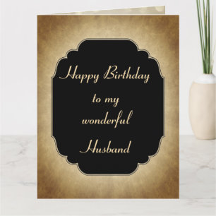 luxe Happy Birthday Husband Groeten Kaart