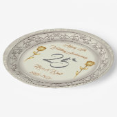 Luxe Happy past Silver 25th Jubileum aan Papieren Bordje (Gekanteld)