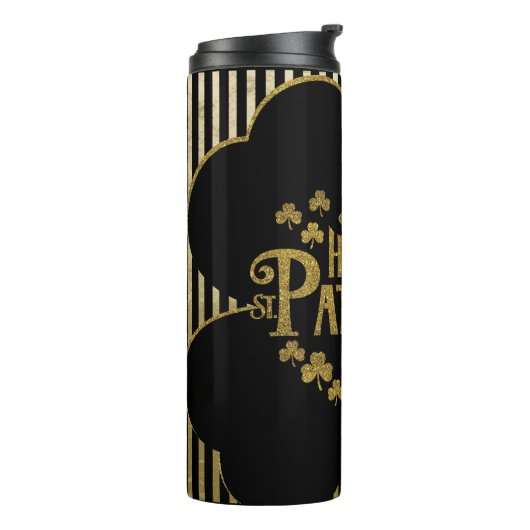 Luxe Happy St. Patrick's Day, Shamrock Tumbler Thermosbeker (Gedraaid links)