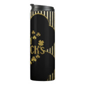 Luxe Happy St. Patrick's Day, Shamrock Tumbler Thermosbeker (Geroteerd rechts)