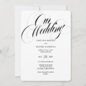 Luxe Headline bruiloft uitnodiging (Voorkant)