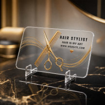 Luxe heldere acryl haar salon | Gouden Scharen