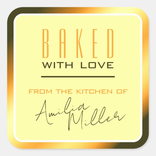 Luxe, heldere Oranje ombre kleurenverloopbaken Vierkante Sticker (Voorkant)