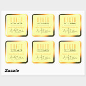 Luxe, heldere Oranje ombre kleurenverloopbaken Vierkante Sticker (Vel)