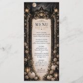 Luxe Hemelmaan Gotisch Trouwmenu Menu (Voorkant)
