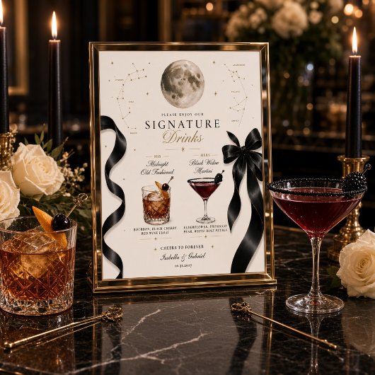 Luxe Hemelmaan Signature Dranks Poster