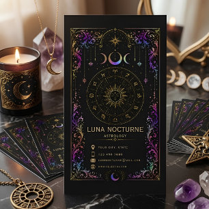 Luxe Hemelse Astrologie Mystieke Dierenriem Lezer Visitekaartje